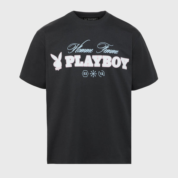 Homme Femme “Playboy Icon” Black Tee