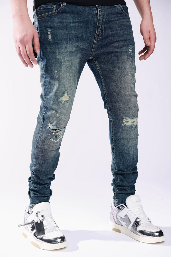 Pali “Ripped” Navy Blue Jeans (PL009)