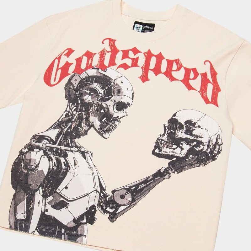 Godspeed “Mankind vs Ai” Bone/Red Tee