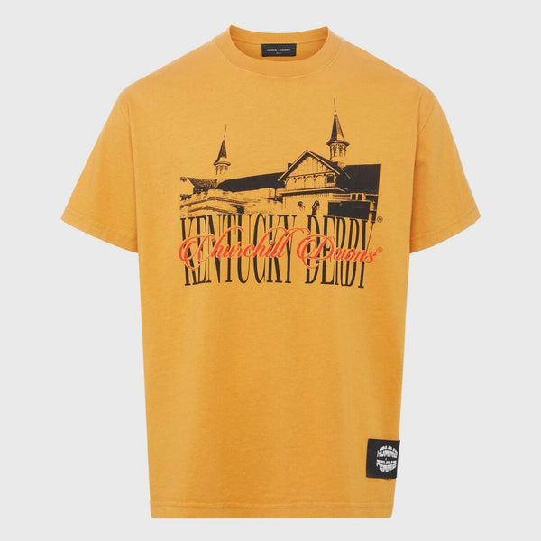 Homme Femme Twin Spires Tee In Tan