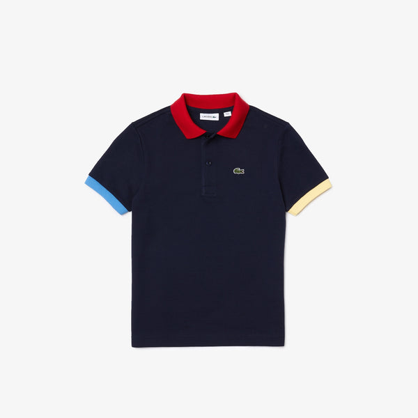 Lacoste Kids Colored Detail Polo (Navy)
