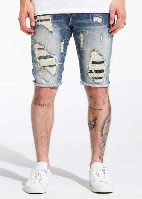 Embellish NYC Tango Blue Rinse Shorts (131)